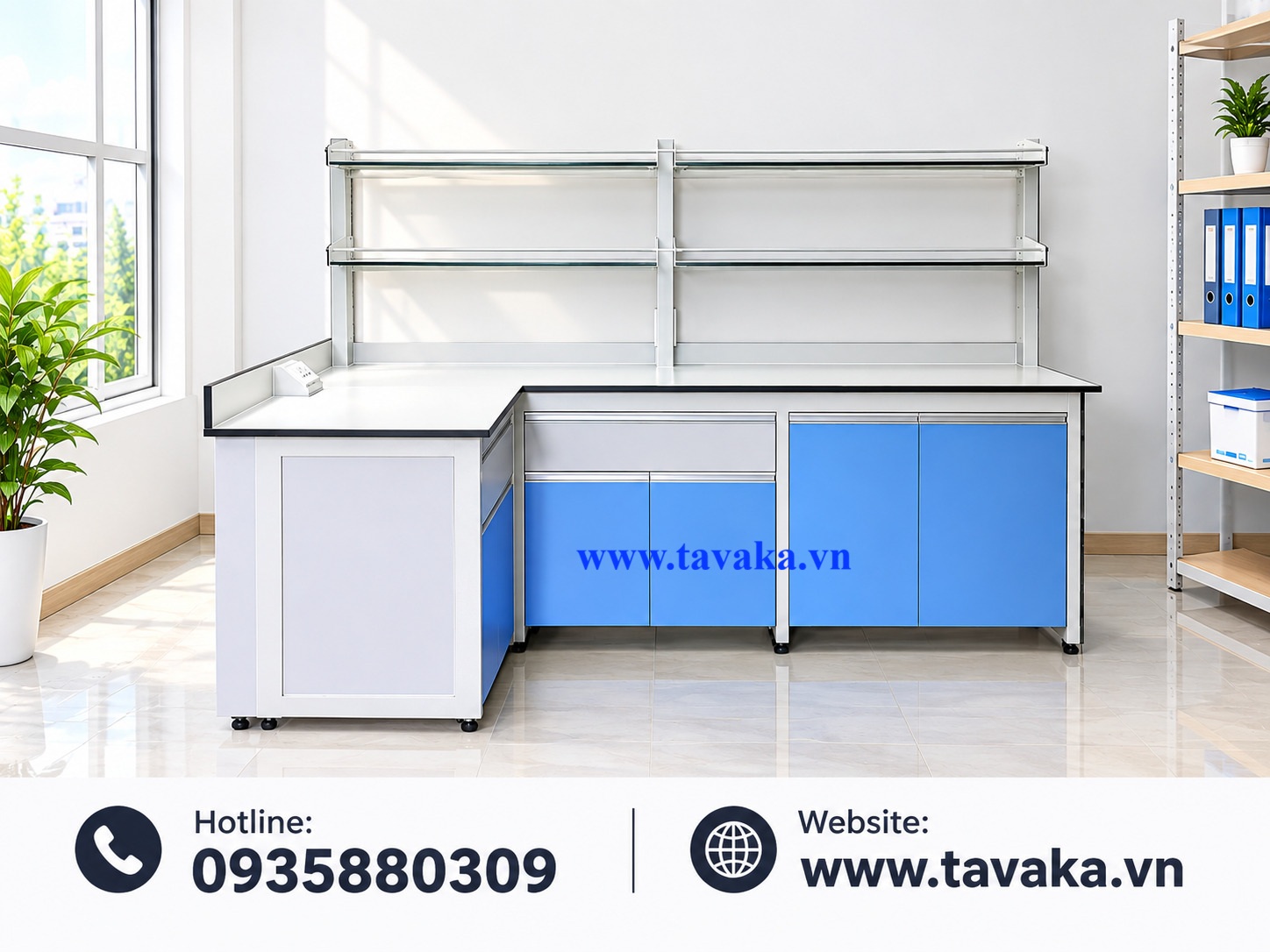 Bàn thí nghiệm có kệ Tavaka