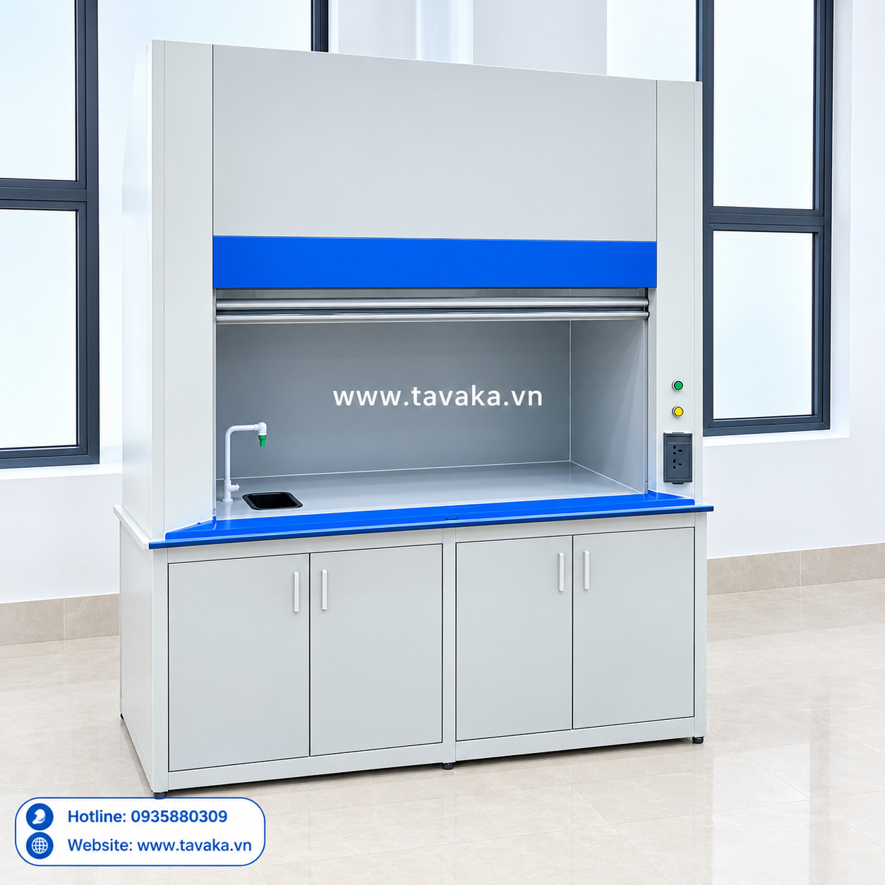 Tủ hút khí độc có chậu rửa Tavaka