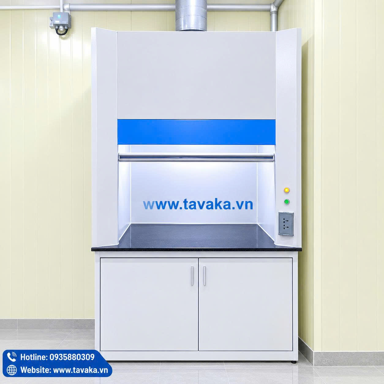 Tủ hút khí độc khung sắt sơn tĩnh điện Tavaka